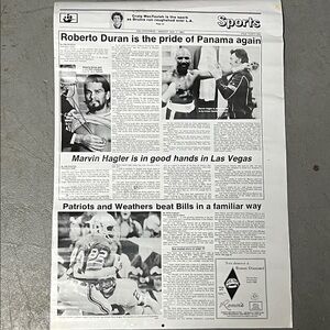 🔥ROBERTO DURAN VS MARVIN HAGLER 1983 VINTAGE POSTER